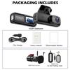 V22 4K Dual-Lens Dash Cam with GPS & Reversing Cam, Front & Rear Recording, Mobile App Integration