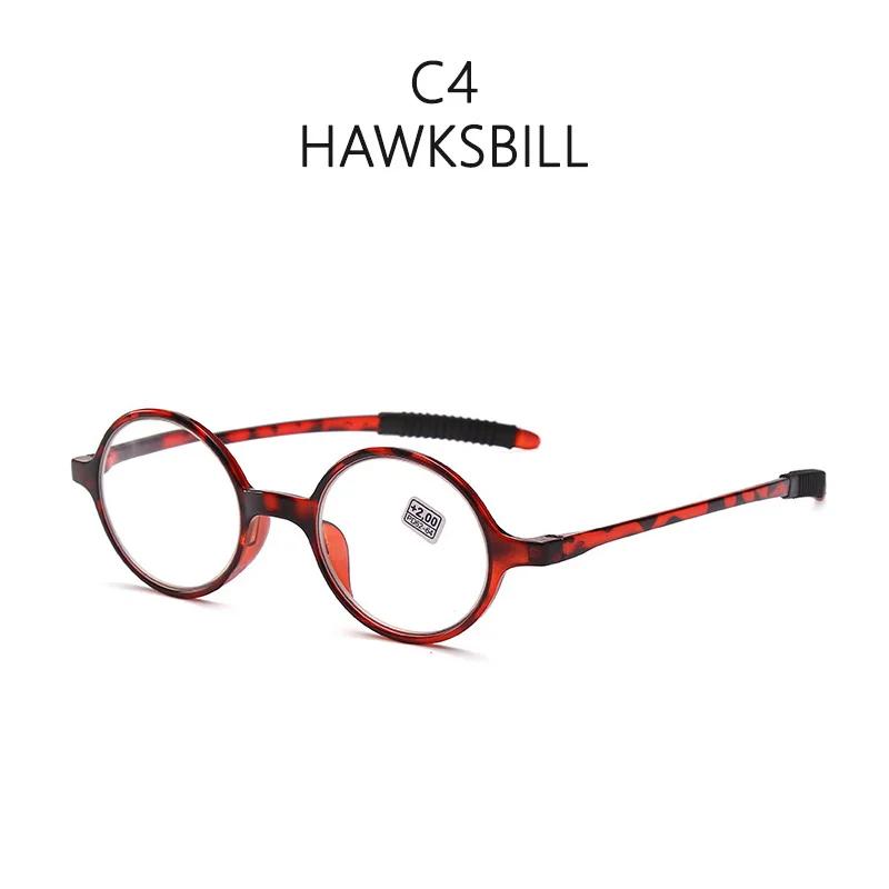 Colorful Black Women's Small Round TR90 Reading Glasses Presbyopic Magnifier Ultralight Far Sight Eyewear +10 To +40 Diopters