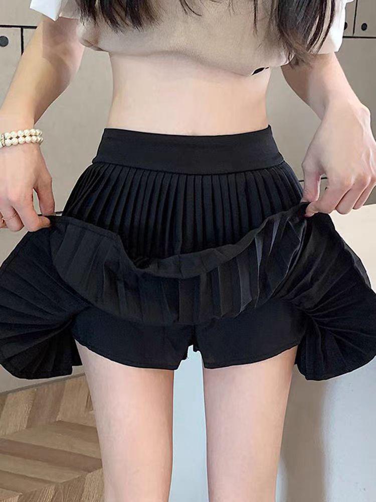 Women's Summer 2024 Ballet-Inspired Pleated High-Waist A-Line Skirt