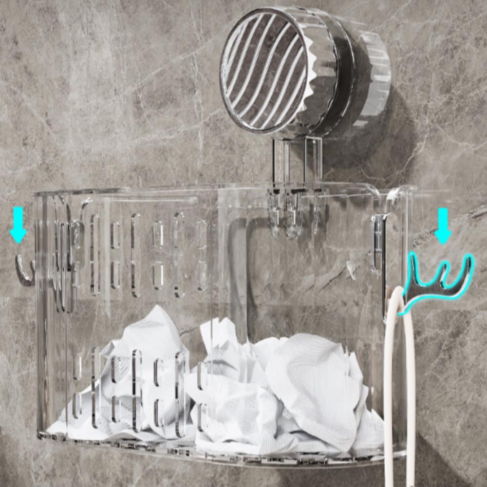 Light Luxury Suction Cup Shower Shelf Antler Draining Basket Holder Kitchen