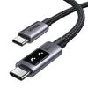 UGREEN Uno Type C kaabel 100W/5A PD3.0 ülikiire laadimine E-maker kiip LED naeratuse visualiseerimine nailonpunutis Kõrge vastupidavus USB C to USB C ühilduv w