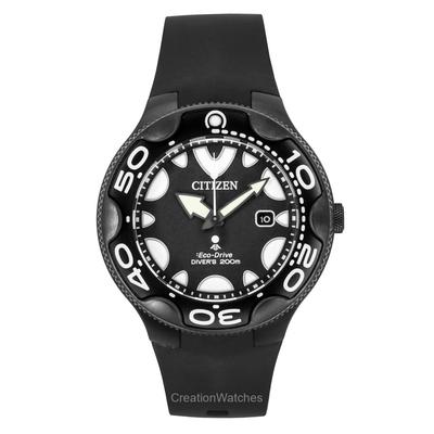 Promaster Eco-Drive Orca Polyurethane Strap Black Dial Diver's BN0235-01E 200M Men's Watch