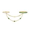 Gold Plated 2026 New Women Finger Jewelry Tassel Chain  Engagement Band Double Finger Ring