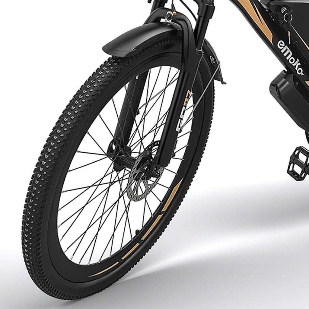 Bicicletta elettrica EMOKO EC27 con doppia batteria 20*25ah per consegne urbane e trasporto merci, 27,5", 500W, freni idraulici anteriori e posteriori, autonomia massima di 150-180 km.