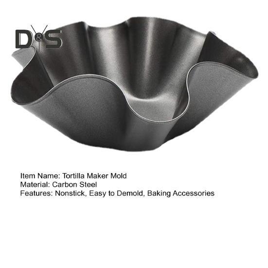 Tortilla Maker Carbon Steel Nonstick Taco Shell Maker Salad Bowl Tortilla Sheel Pan Kitchen Baking Tool