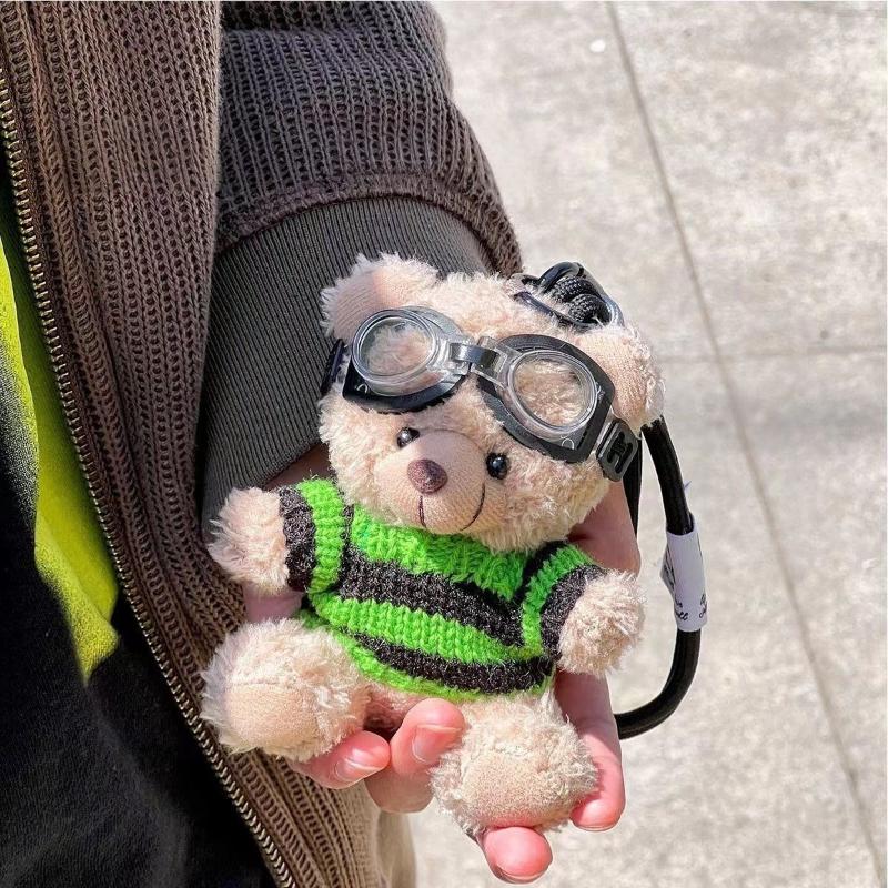 1 Stück Süßer Plüschbär Hängende Dekoration Rucksack Dekoration Cartoon Brauner Bär Puppe Plüsch Schlüsselanhänger Tasche Anhänger DIY Zubehör