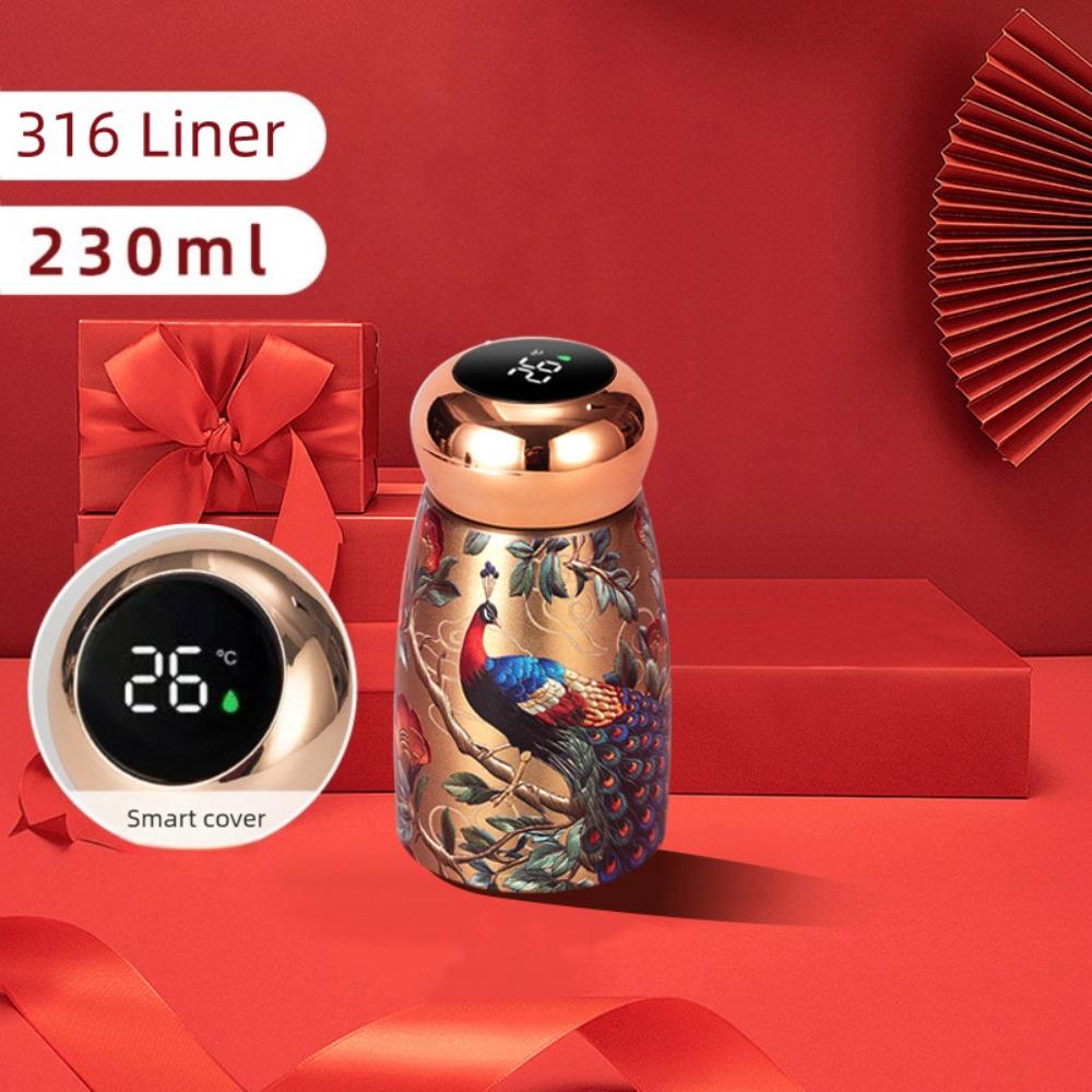 Stainless Steel Insulated Cup 230ml Leak Proof Coffee Mug Intelligent Temperature Portable Hot Cold Water Bottle Outdoor Hiking