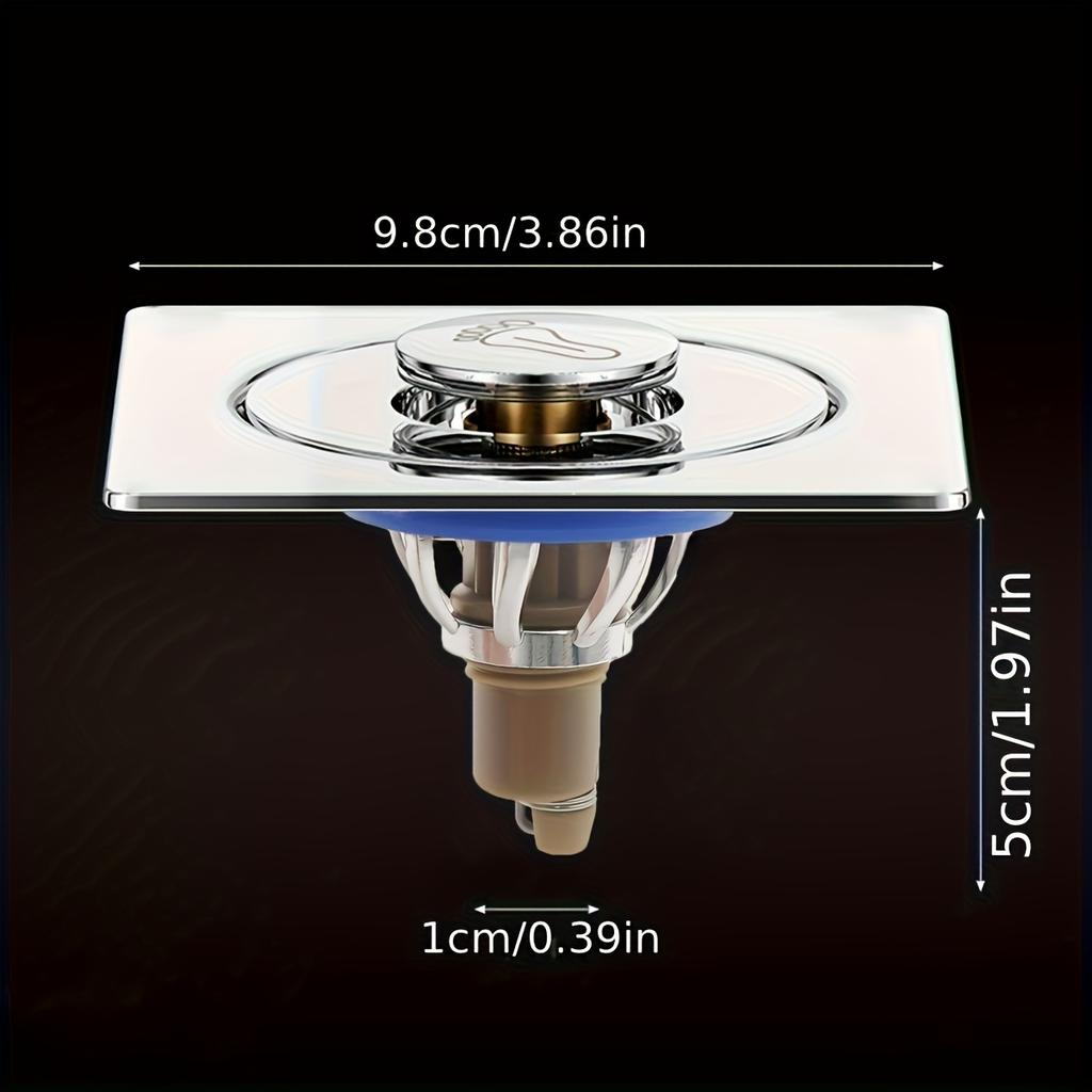 Bathroom Drain Cover - Metallic Finish Anti-Clog Smooth Edge Design, Quick Drainage for Showers Bathtubs, Ideal for Renovations New Installations