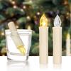 24PCS LED Flameless Taper Candles Flickering with Remote Timer, Battery Operated Waterproof Christmas Tree Candles, Warm White Window Candles Lights,