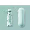 Capsule Umbrella Portable Mini Sunshade Sunscreen Rain Umbrella Black Rubber Alloy Handle Foldable Sun Rain Dual Use