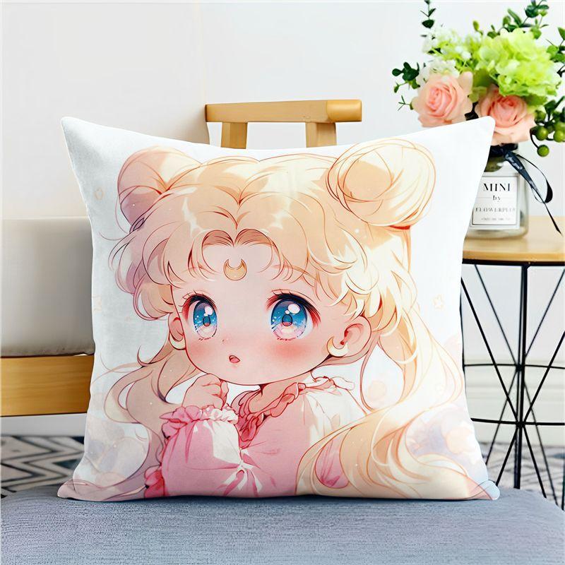 Cartoon Pillow, Pink and Cute, Ice Moon Hare Animation Peripheral Room Sofa Decorative Pillow