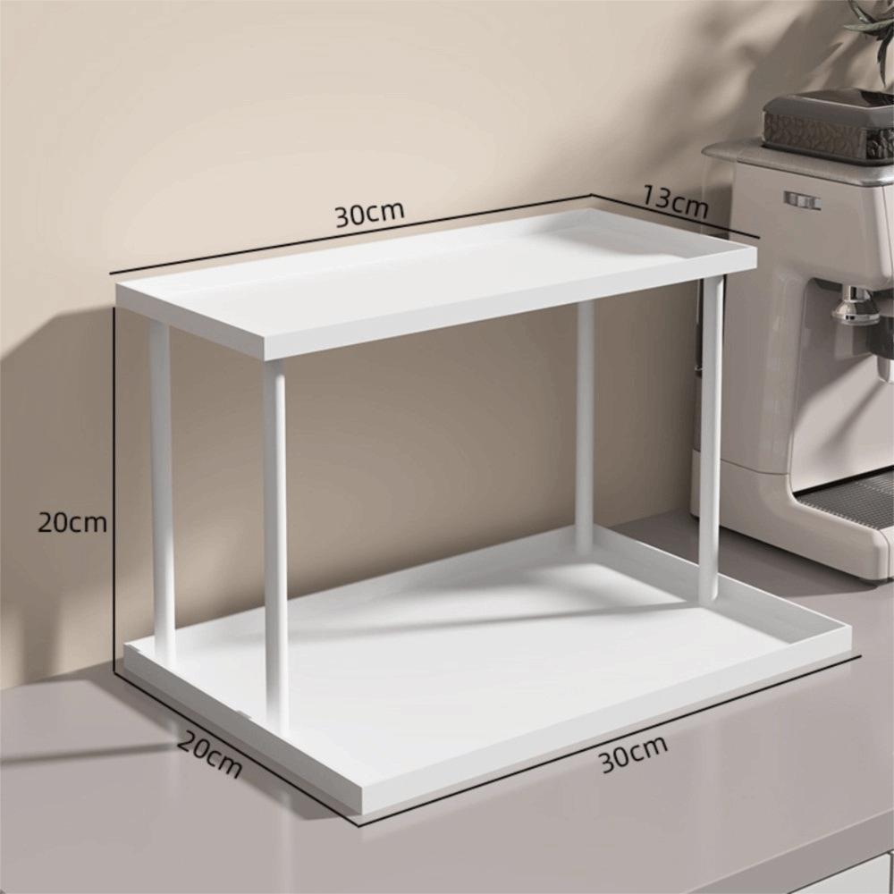 Double-layer Kitchen Countertop Rack Space Saving Countertop Storage Seasoning Storage Rack Iron Microwave Rack Kitchen Use