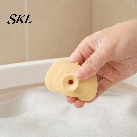 Baby Shampoo Brush Brush, Soft Silicone Scalp Scrubber, Non-slip One-handed Hair Bath Tool, Gentle Bathing for Newborn Easy Grip Massager