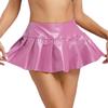 Womens Ladies Miniskirts Leather High Waist Pleated Mini Skirt Cocktail Party Sexy Clubwear Short Skirts