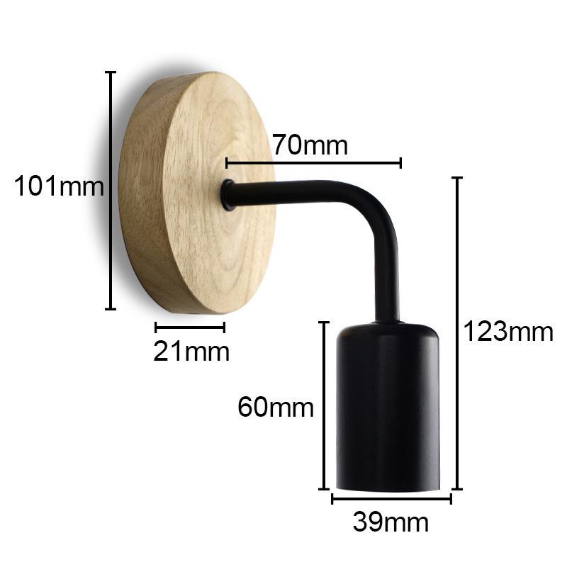 

Modern Minimalist Wrought Iron Wall Lamp for Nordic Bedroom, Living Room, or Corridor Without Bulb