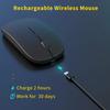Wireless Rechargeable Mouse for Laptop Computer PC Slim Mini Noiseless Cordless Mouse 2.4G Mice for Home/Office