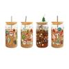 Yousheng Color-Changing Festive Tumbler Christmas Beer Can with Brush And Straw Holiday-themed Beverage Container