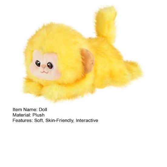 Brățară Pisică Maimuță de Pluș cu Coadă Mișcătoare, Jucărie cu Brățară Slap, Păpușă Animal Portabilă, Cadou pentru Copii