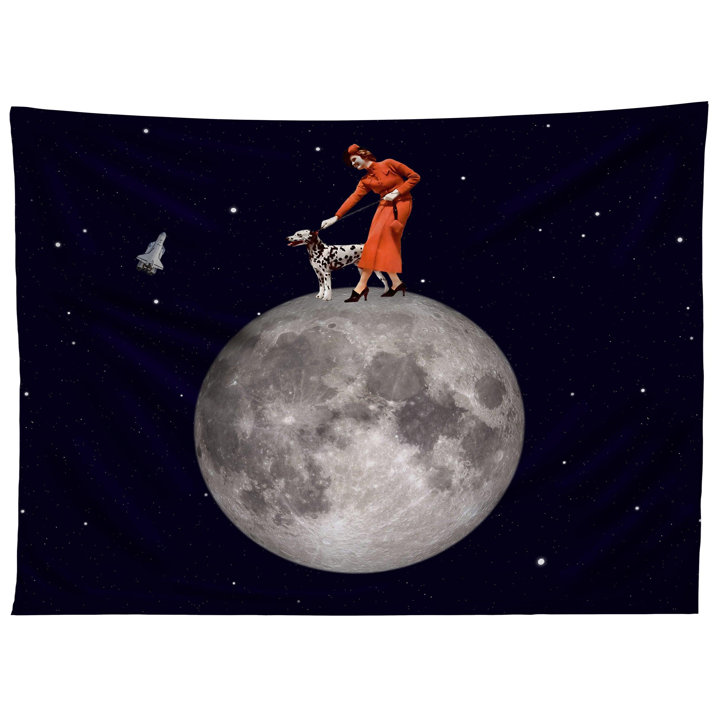 WALKING THE DOG THE ROCKET tapestry 75x100 чёрный