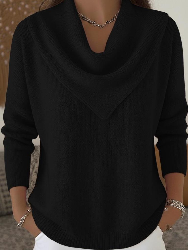 2025 Women's Autumn/Winter Solid Color Long Sleeve Sweater