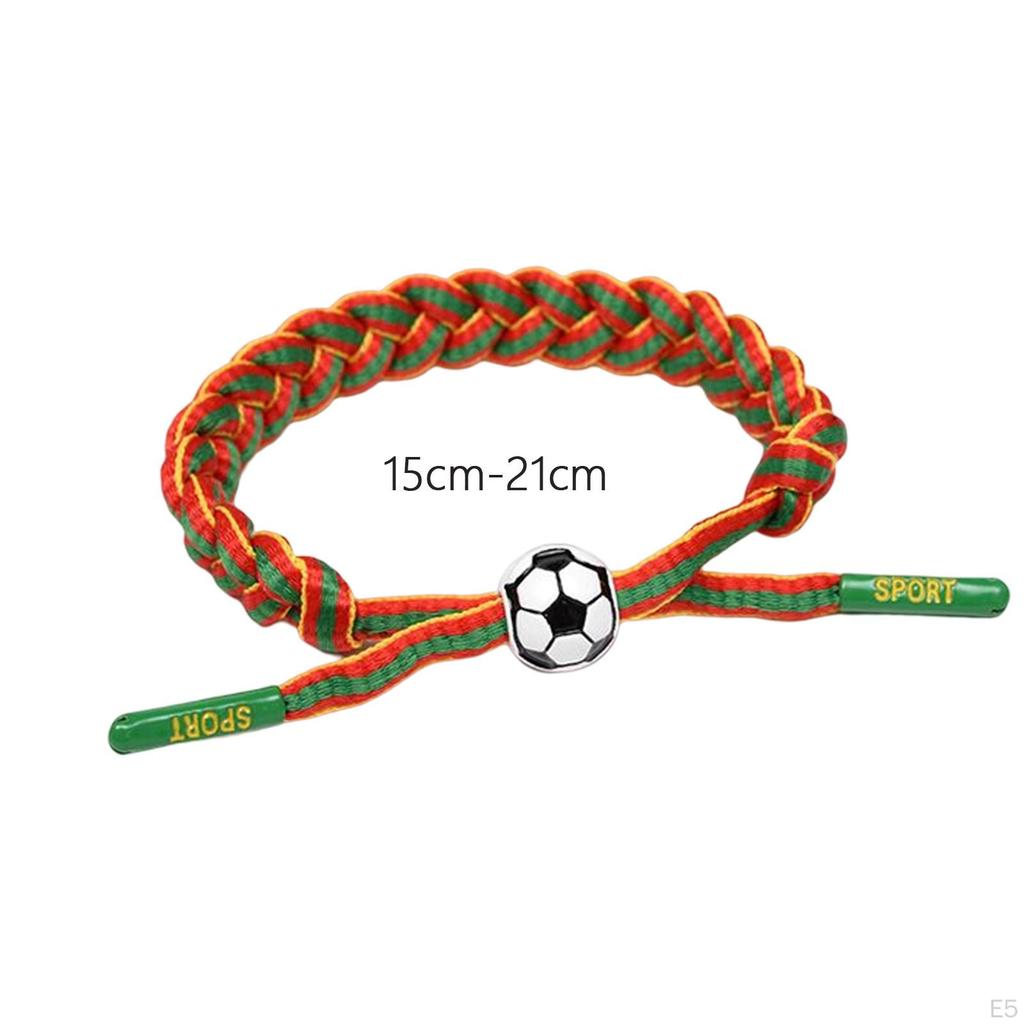 Soccer Bracelets Football Bangles Men's Women's Chain Braided Rope Bracelet