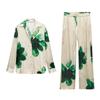 Spring Trendy Print Vertical Shirt 2183040 Pajamas Style Pants 2183041 2183242
