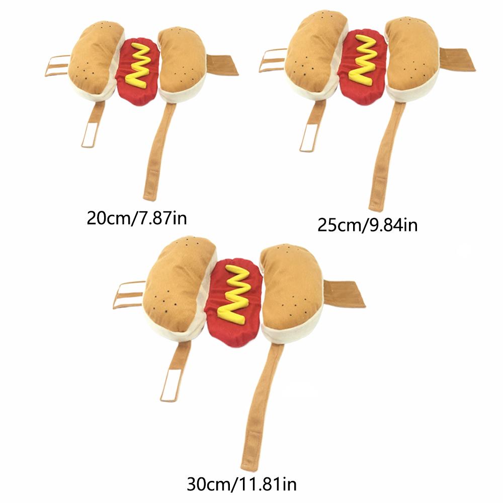 Dog Cute Halloween Costumes Hot Dog Shaped Dachshund Sausage Adjustable Clothes Pet Apparel Dressing Up Cat Party Costume Suit
