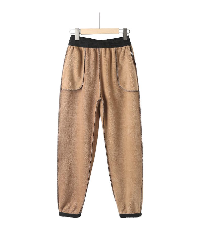 Mom's High-Waisted Tapered Pants - Plus Velvet, Midweight, Casual, Spring-Fall, Winter Wear