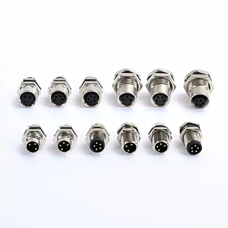M8 waterproof connector - 3P4P male female M8 waterproof aviation plug socket sensor cable connector