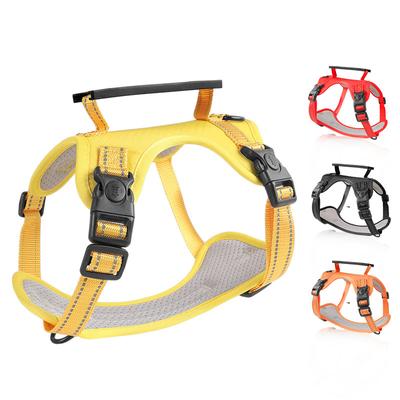 Dog Harness Quick Release Vest French Bulldog Harness Pet Outdoor Harness Nylon Material Breathable Pet Harness Dog Adjustable