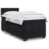 VidaXL Slat Bed Base with Mattress Black 100x200 Cm Velvet, Bed, Platform Bed, Panel Bed, Furniture of 3286236
