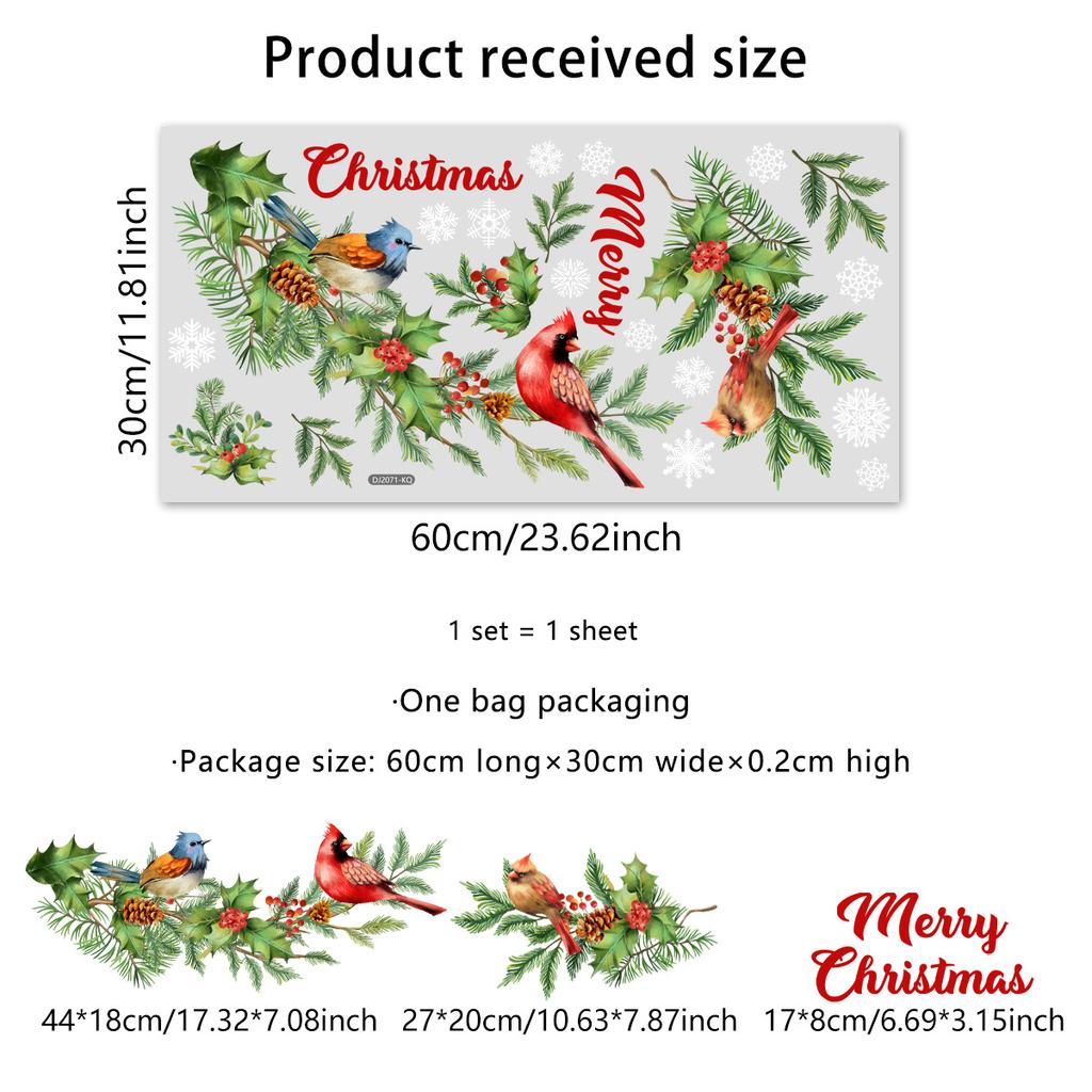 Adesivos de janela de Natal, adesivos de parede de Natal, decalques de parede para quarto infantil, decorações de Natal para casa, adesivos de ano novo