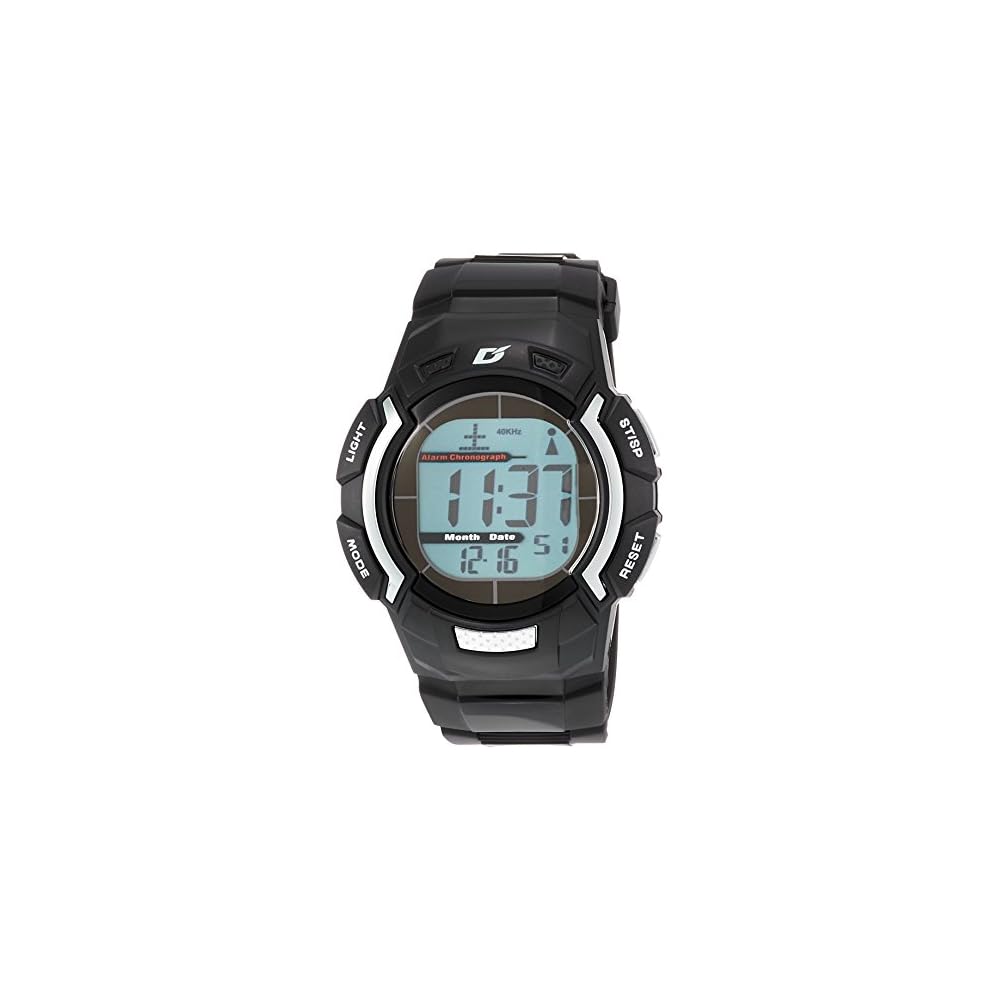 Arias Digital Solar Radio-Controlled Watch Men s Waterproof Multi-Function with Backlight and Urethane Strap Black AD06519RCSOL5