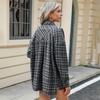 Camisa de Mujer Solapa Manga Larga Bolsillos con Solapa Camisa Casual Monopecho Estilo para Ir al Trabajo Camisa Holgada Abrigo para Uso Diario