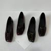 Fashion New British-Style Versatile And Lazy Single Shoes For Women, Low-Heeled Slanted Square Toe Shiny And Fashionable Grandma Shoes