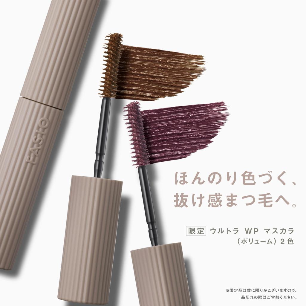 FASIO Ultra WP Mascara (Volume) 102 Cassis 6g - Color Mascara, Ultra Waterproof, Smudge-Resistant