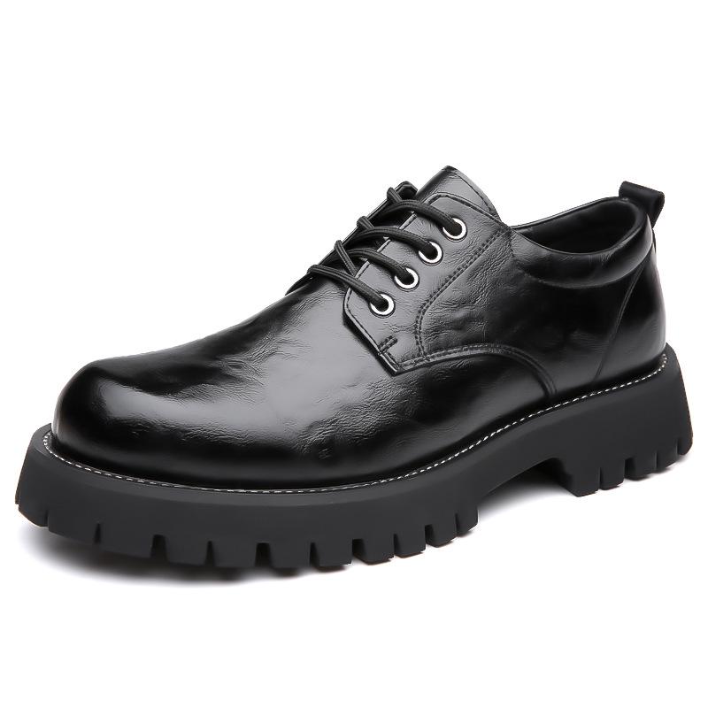 

Мужские повседневные туфли из кожи на шнуровке с круглым носком - Модный рабочий стиль 44