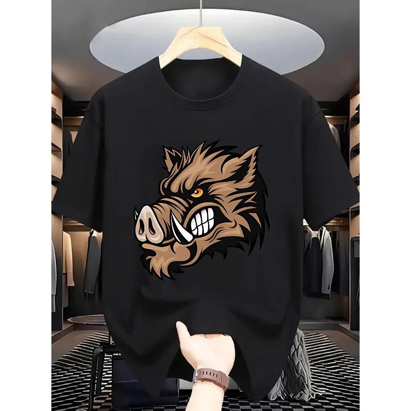 

European Size Summer Men S Fashion Pattern Short-Sleeved T-Shirt Letter Pattern Printing 4XL