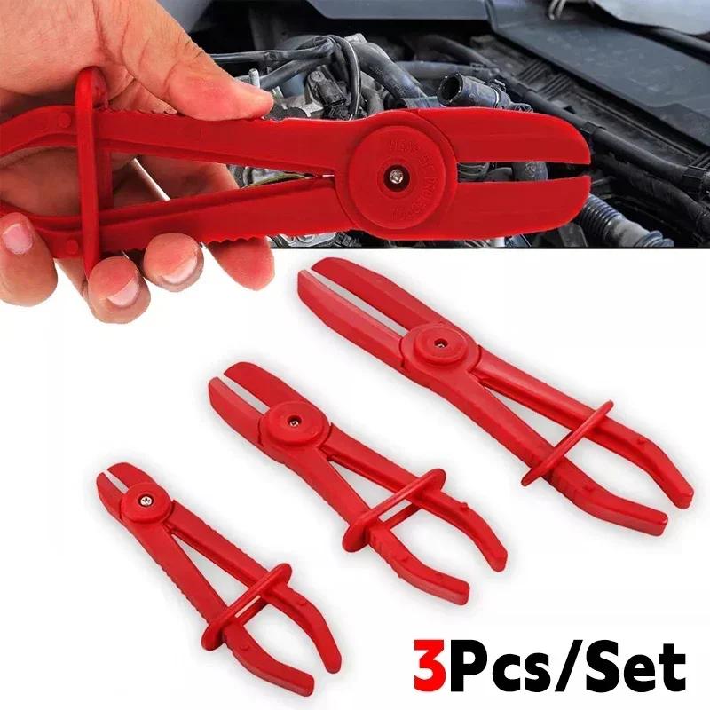 3Pcs/Set Nylon Hose Clamp Tool Set Brake Fuel Water Line Clamp Plier Hands Free Tool Car Repair Tools Hose Pliers