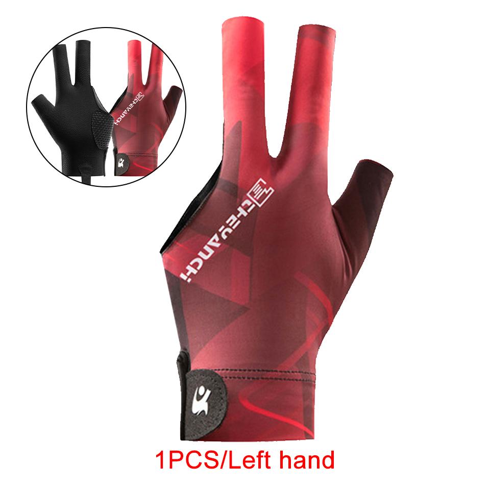 1Pcs Billiard Gloves Three Fingers Thin Breathable Mesh Surface Open-fingered Billiard Silicone Non-slip Gloves Men Women