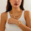 IngeSight.Z Vintage Thick Aluminum Link Chain Choker Necklace for Women Punk Gold Color Short Necklace Party Jewelry Gift