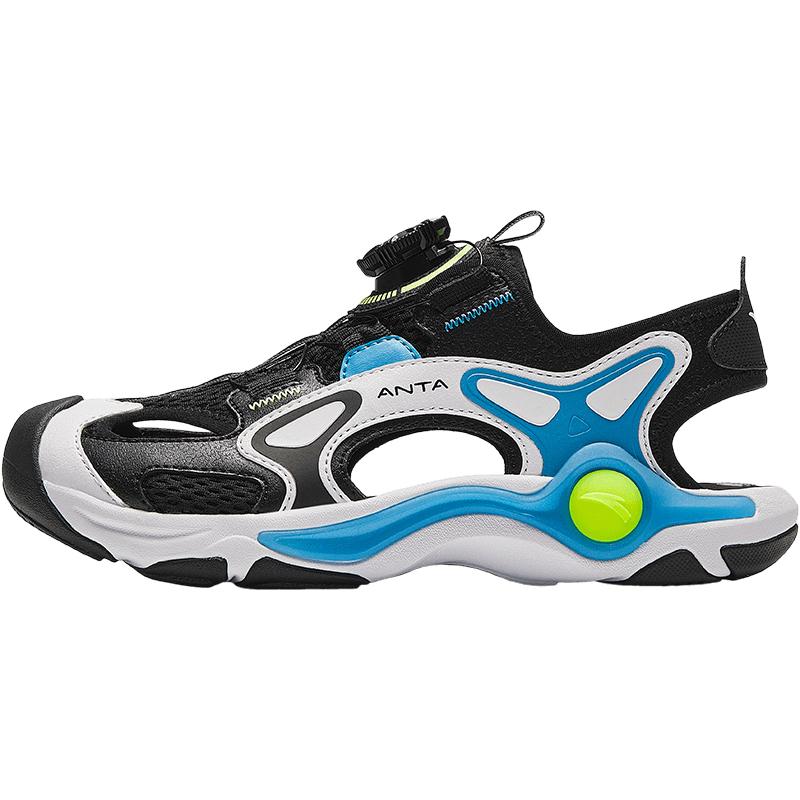 Anta Kids Synthetic Leather Trendy Comfortable Versatile Outdoor Button Closure Non-Slip Breathable Quick-Dry Low-Top Sandals Men sandals 312426905-1