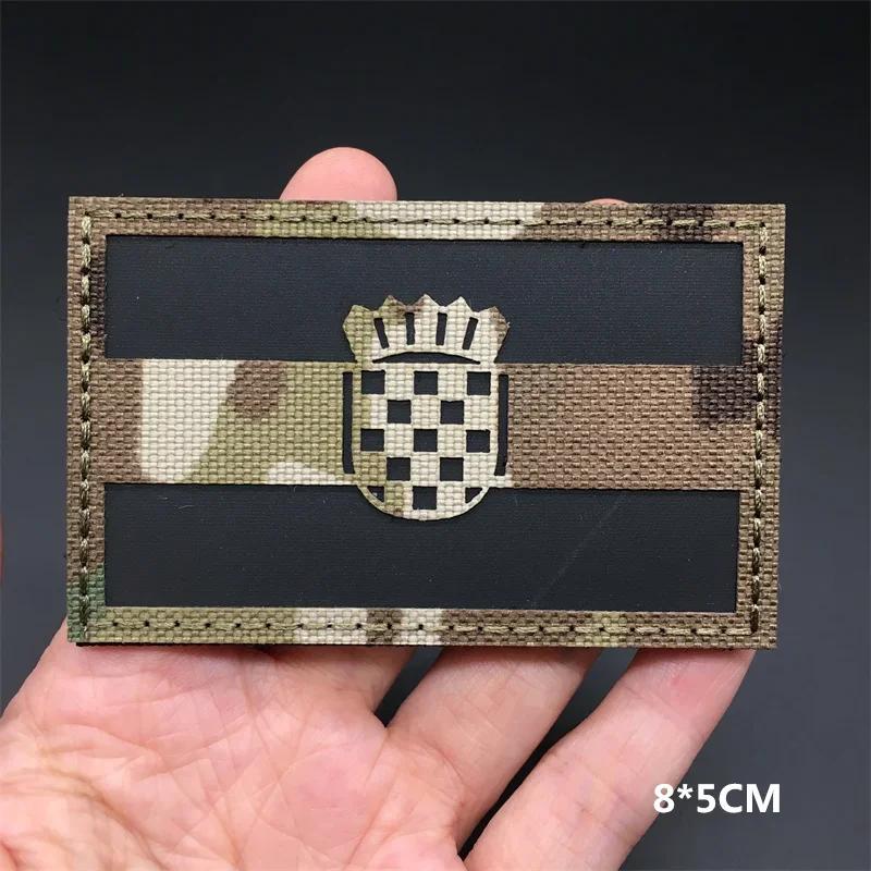 3D Multicam Nationalflaggen Aufnäher Ir Reflektierende Aufnäher Auf Kleidung Taktische Abzeichen Klettverschluss Lasergeschnittene Zubehörteile Diy Zubehör