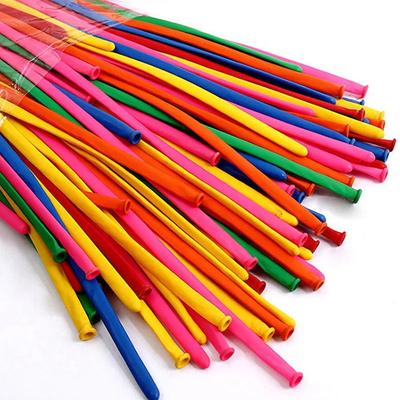 100 Stück gemischtfarbige lange Ballons - verwendet für DIY-Partydekoration, Hochzeiten, Thanksgiving, Geburtstage, Neujahr und Verlobungs-Zauberballons