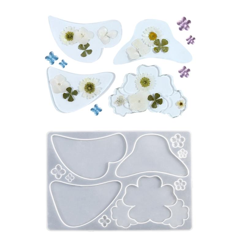 

Silicone Resin Molds Hair Claw Clip Molds Jewelry Crafting Molds Epoxy Casting Tool Handmade Hair Pins Molds for Daily 1