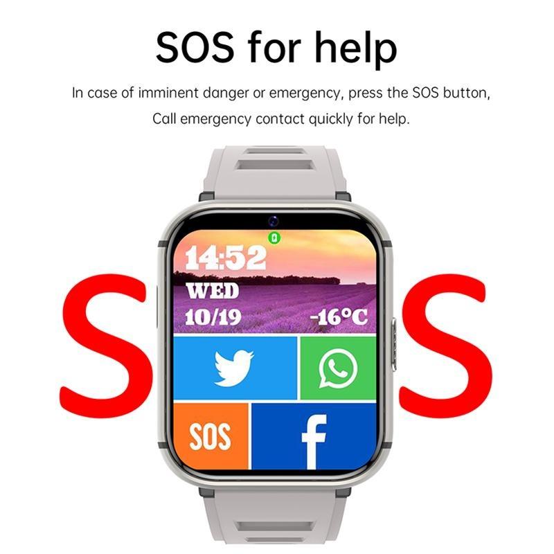 Rainbuvvy Q668 4G Akıllı Saat Telefon 1,99 inç ekran Android 9.0 Dört Çekirdekli 2GB RAM 16GB ROM 930mAh WIFI 5MP Çift Kamera Zarif Saat