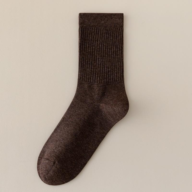 33% Wool Socks, Mid-Leg Socks, Warm In Winter, Fleece Thickened, And Brushed Boneless Stockings Inside