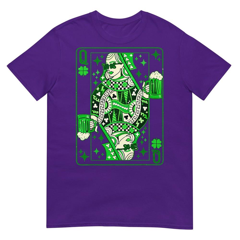 Shamrock Queen Playing Card Saint Patricks Day TShirt