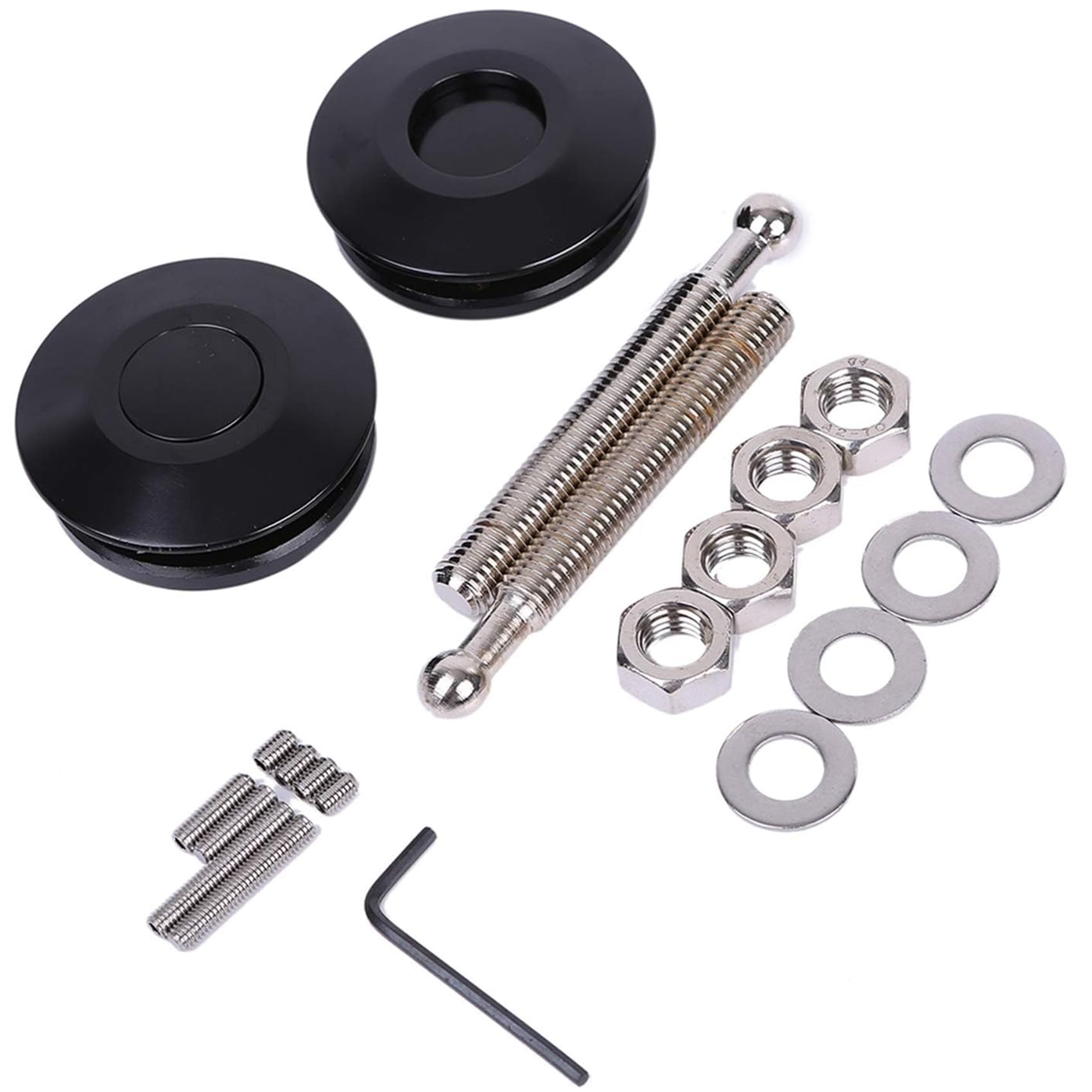 

tomtask Hood Pins, Quick Release Pins, Push Pins, 60mm, Car, 2-Pack (Black)