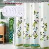 Green Bird Perch Printed Shower Curtain Bathroom Dry and Wet Separation Partition Curtain Privacy and Waterproof PEVA Material